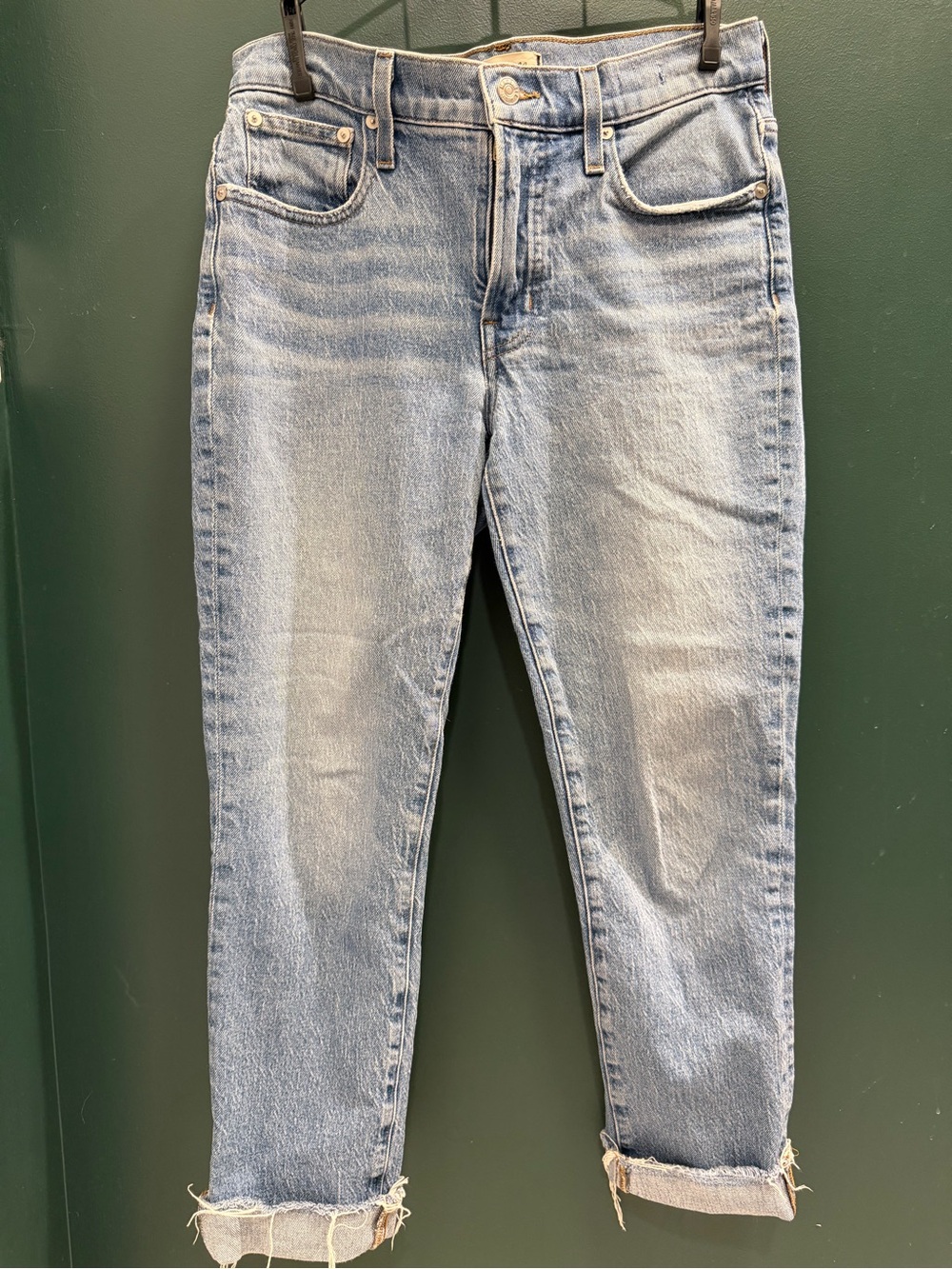 Madewell Light Blue Cropped Straight-Leg Jeans